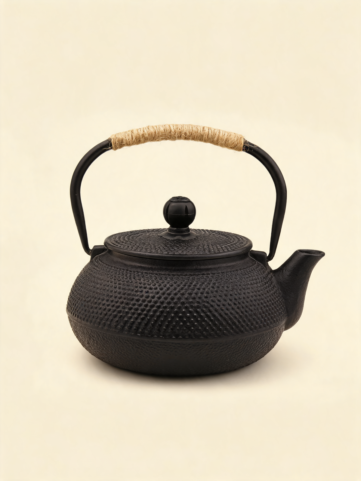 Arare Japanese cast iron teapot with raised Arare texture