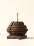 Black Walnut Spiral Coaster Set