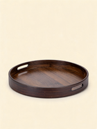 Natural Bamboo Round Tray
