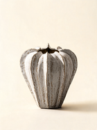 Ribbed Ceramic Vase