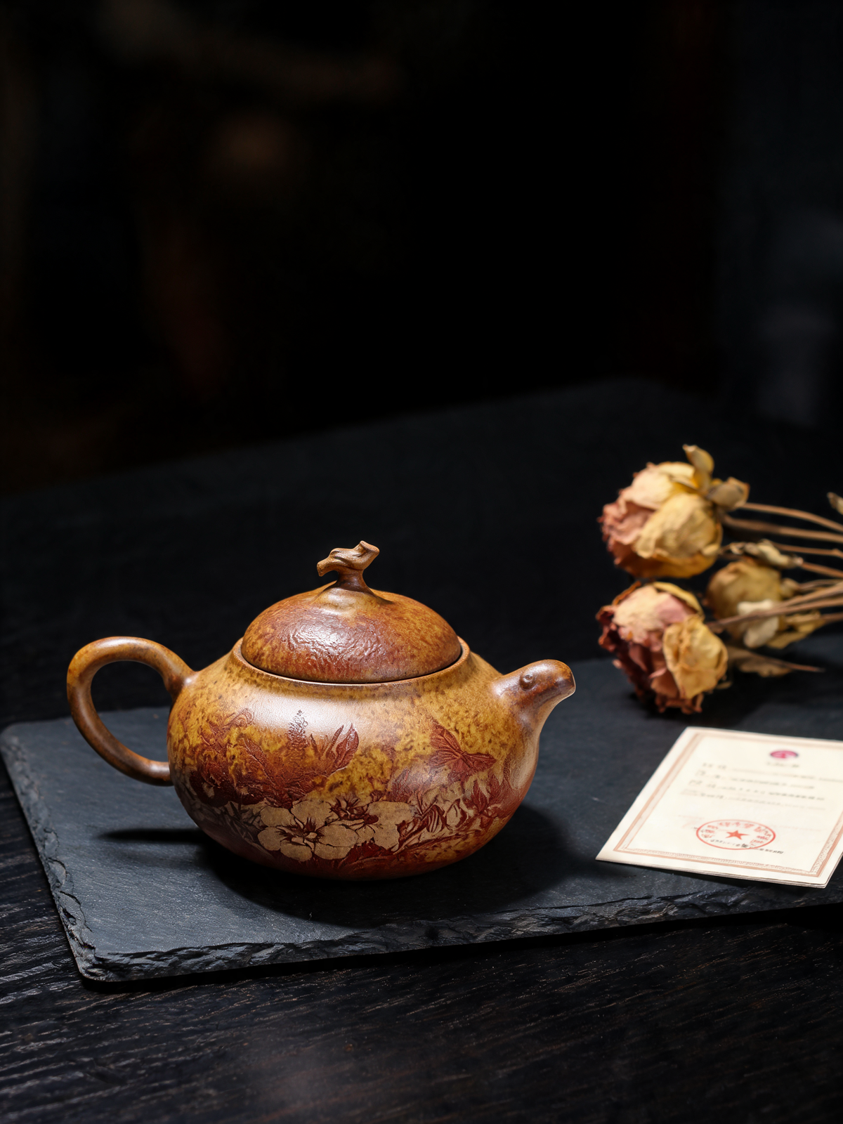 Hulu teapot gift presentation with authenticity certificate