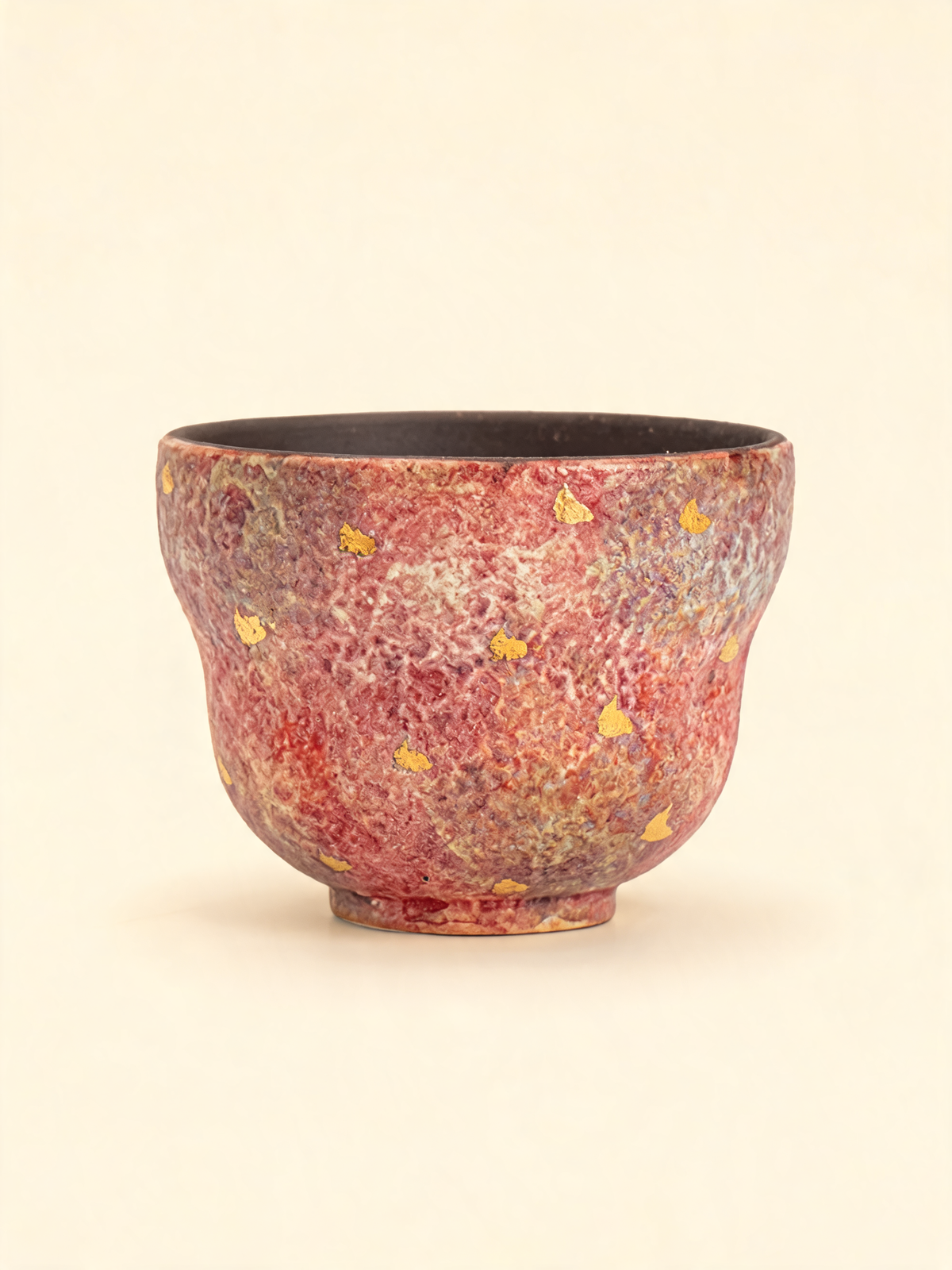Kiln-Fire Mineral Gourd Cup wood fired stoneware tea cup