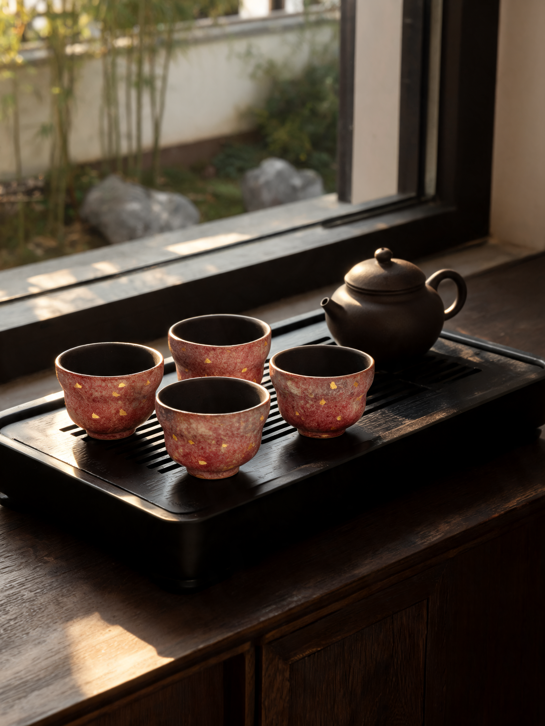 Kiln-Fire Mineral Gourd Cup 70 ml gongfu cup with gourd silhouette