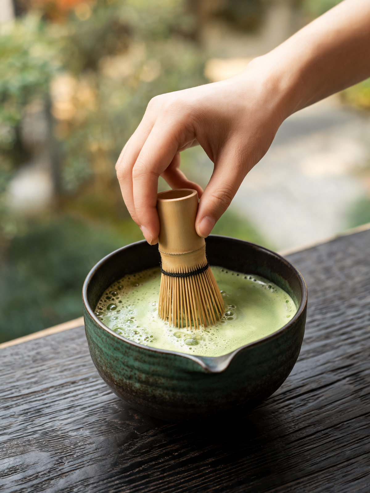 Koke Matcha Bowl 550 ml matcha bowl with integrated pouring spout