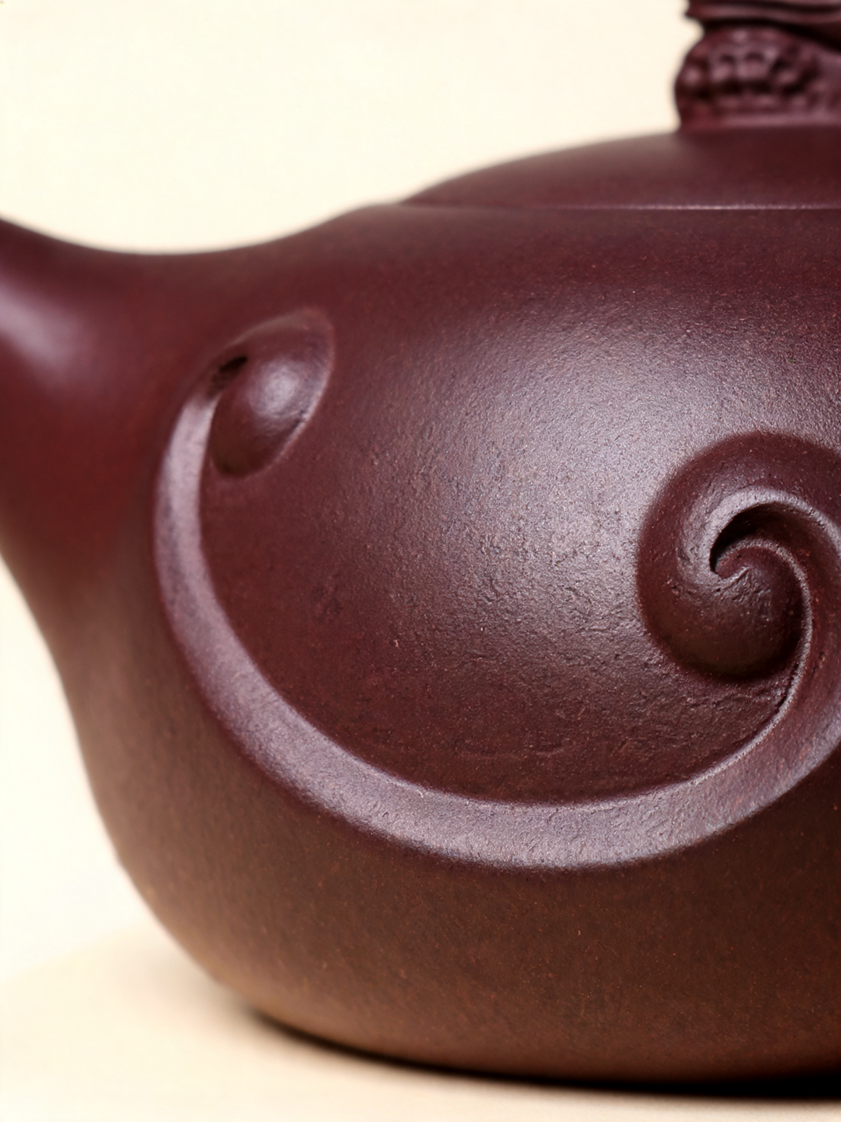 Long Ying Teapot aged Chen Fu Lao Zi Ni clay surface
