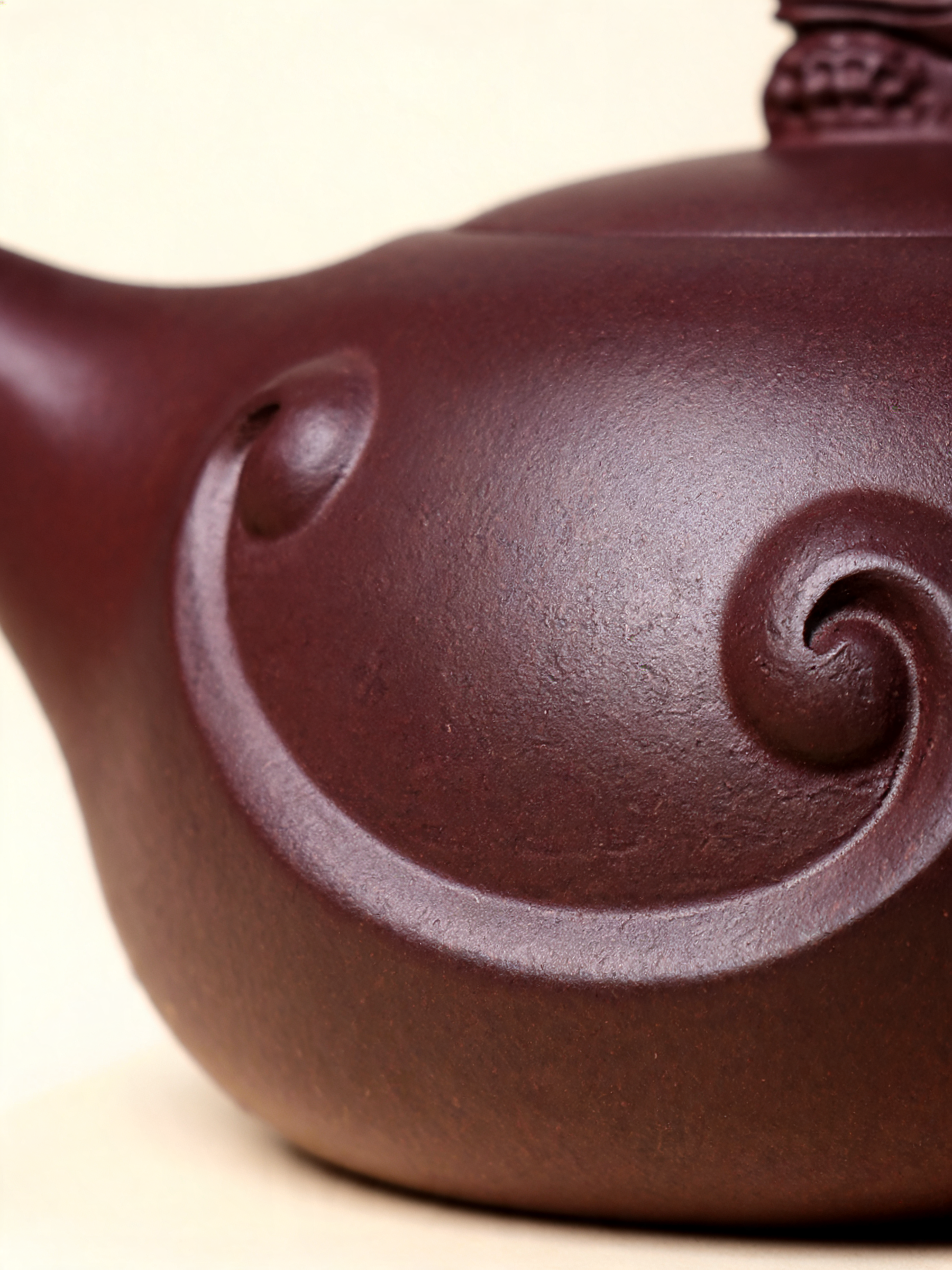 Long Ying Teapot aged Chen Fu Lao Zi Ni clay surface