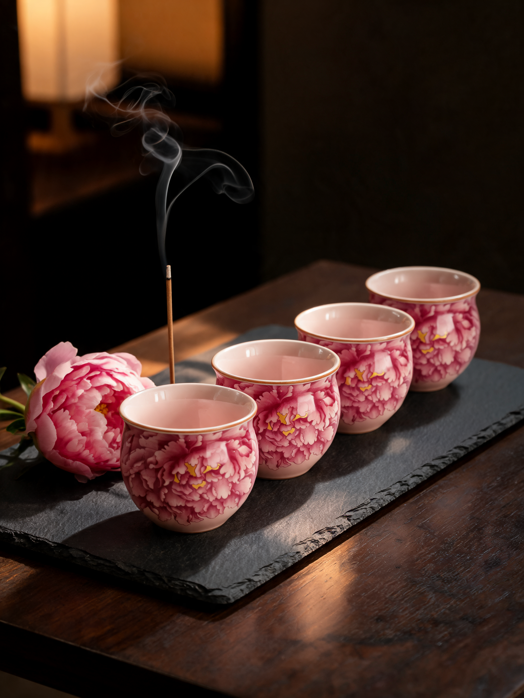 Peony Bloom Cup rounded Song Ru inspired silhouette