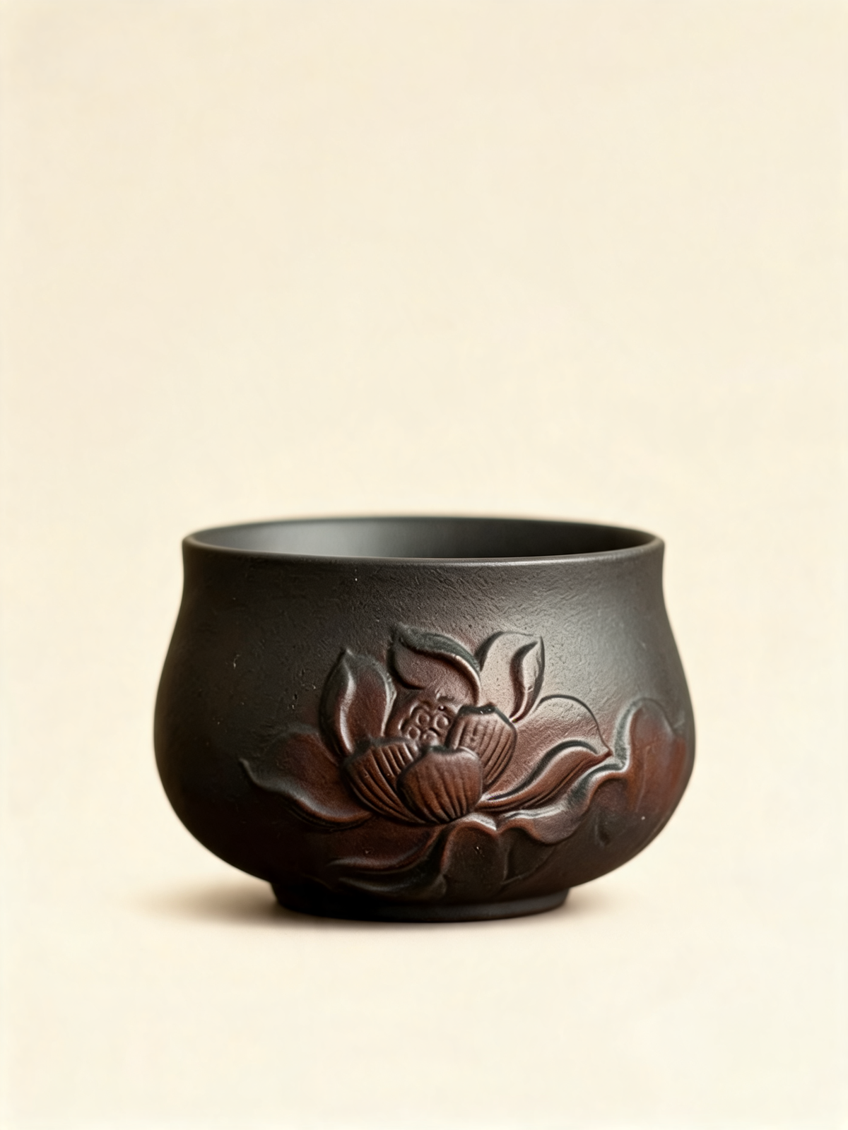 Purple Clay Lotus Cup unglazed purple clay gongfu tea cup
