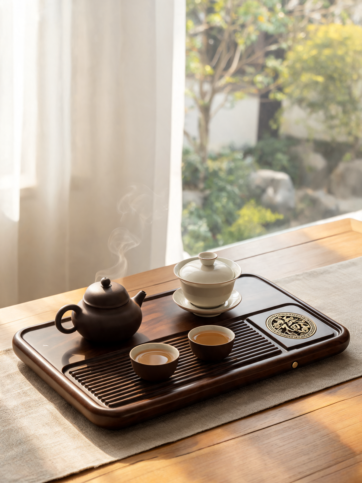 Qian Du Tea Tray rectangular gongfu tea tray in two sizes