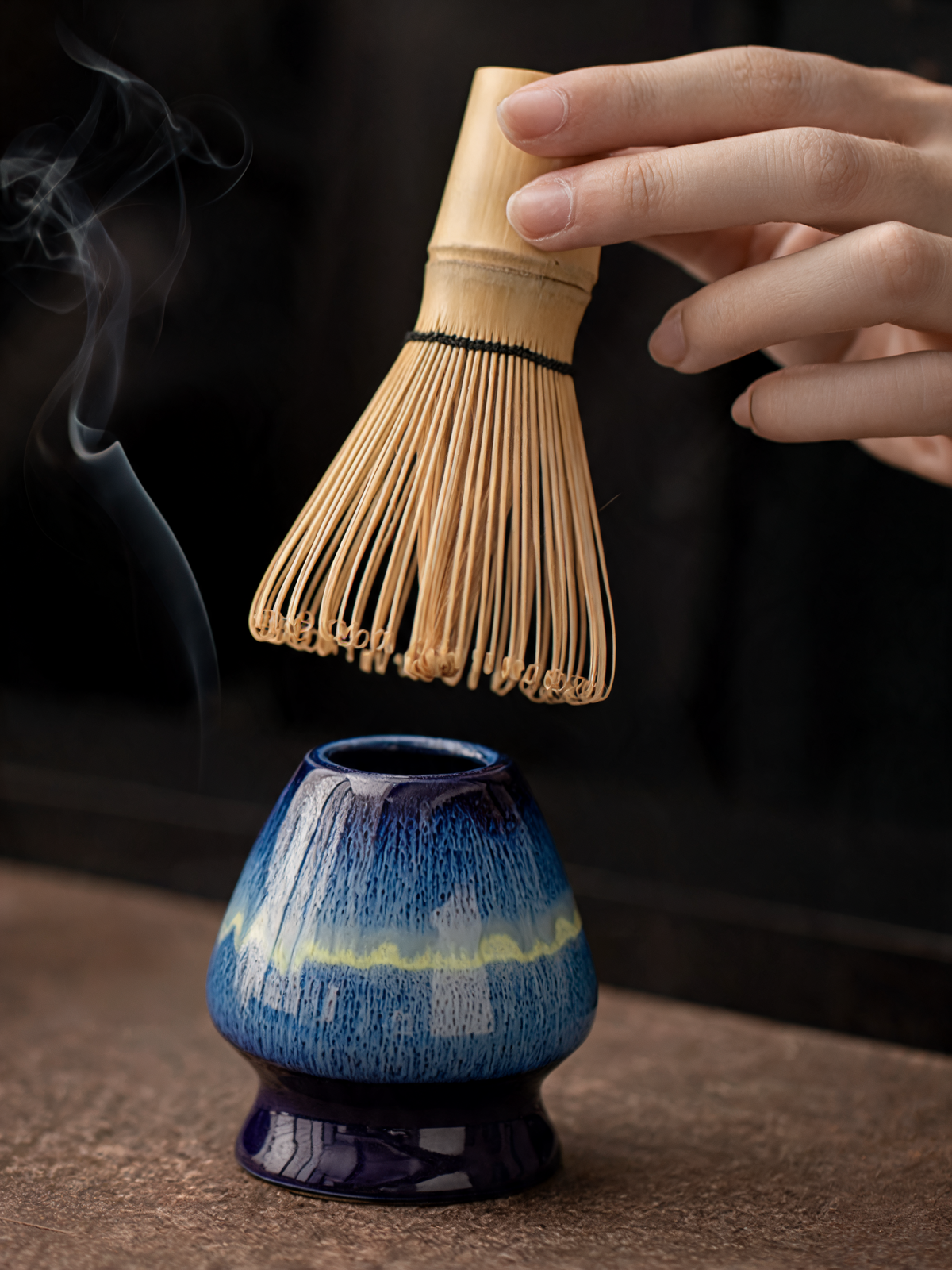 Yaobian Chasen Rest 6.6 x 7.4 cm rounded ceramic whisk rest