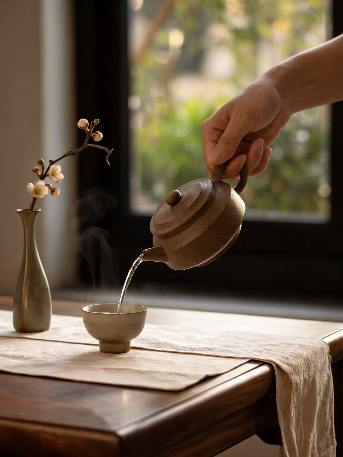 Zhoupan teapot shown from a front angle